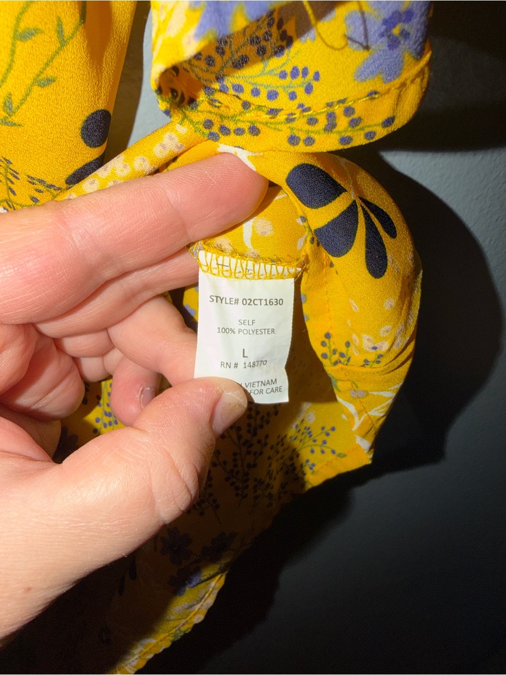 Sienna Sky Yellow Floral Wrap Peplum Top - Picture 4 of 6
